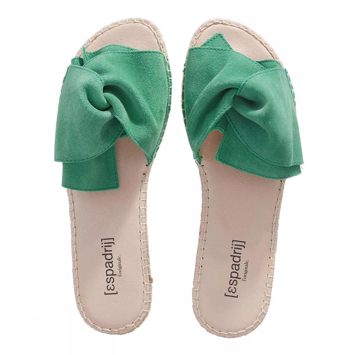 espadrij l’originale sandales, plage boucle en vert - pour dames