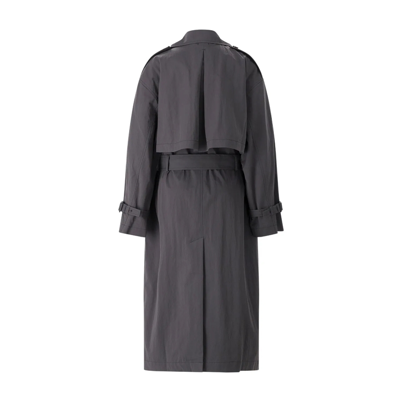 TOTEME Manteau d'hiver Trenchcoat aus Baumwollmix grau(Image 3)