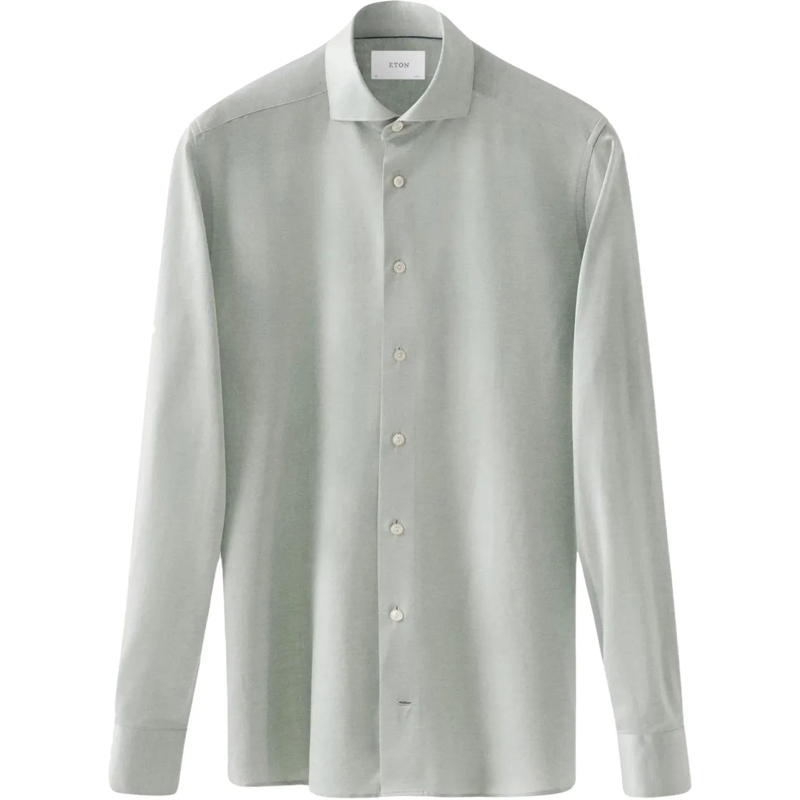 Eton  Eton Filo De Scozia Oxford Shirt Lange Mouw Overhe grün