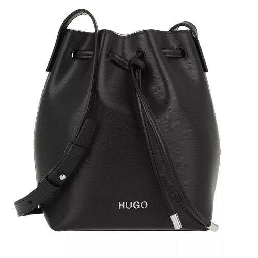 Hugo Downtown Small Drawstring Bag Black Bucket Bag