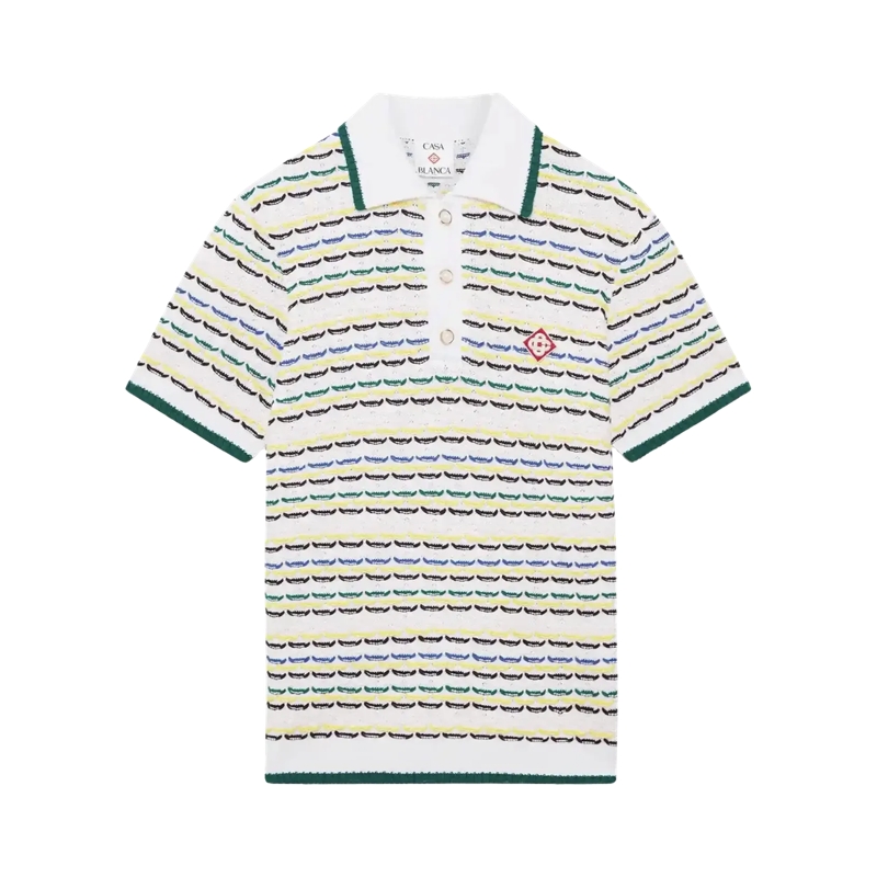 Casablanca Polohemd Tuck Stitch kurzarm Polo multi multi