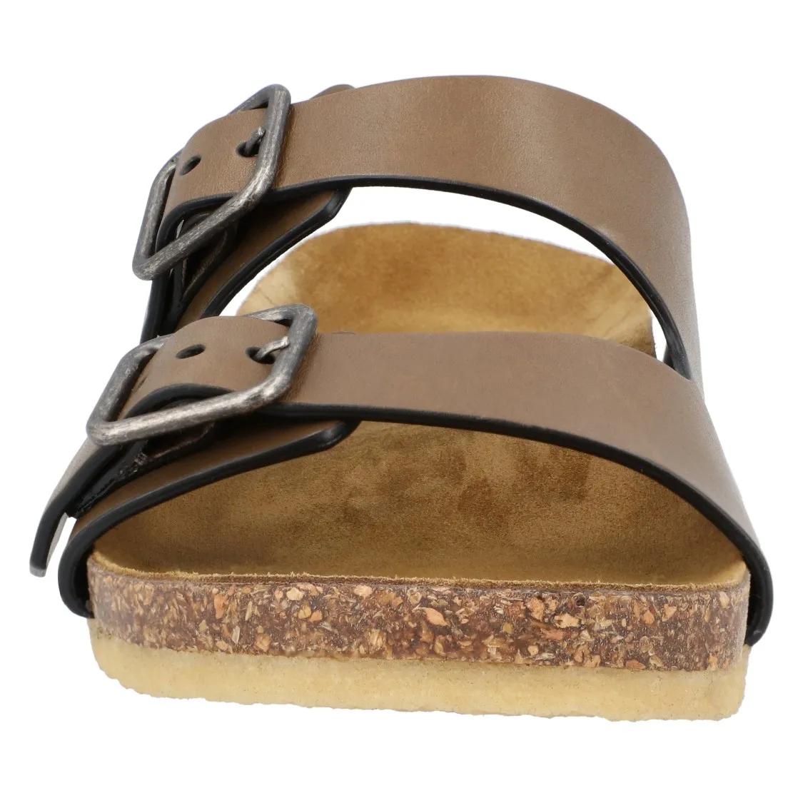 Thumbnail - Saint Laurent Sandalen - Smooth Leather "Jimmy" Flat Sandals - Gr. 40 (EU) - in Braun - für Damen
