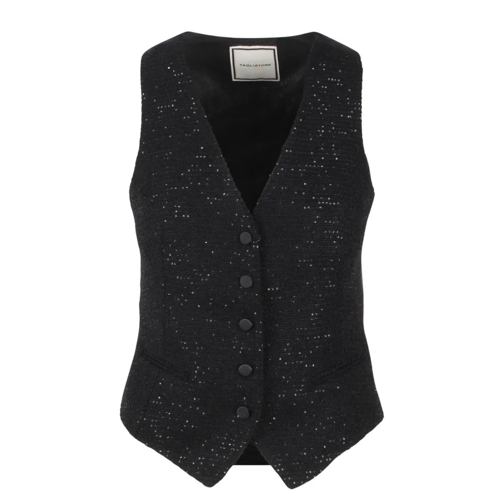 Tagliatore Blazer Sequin Gilet Black