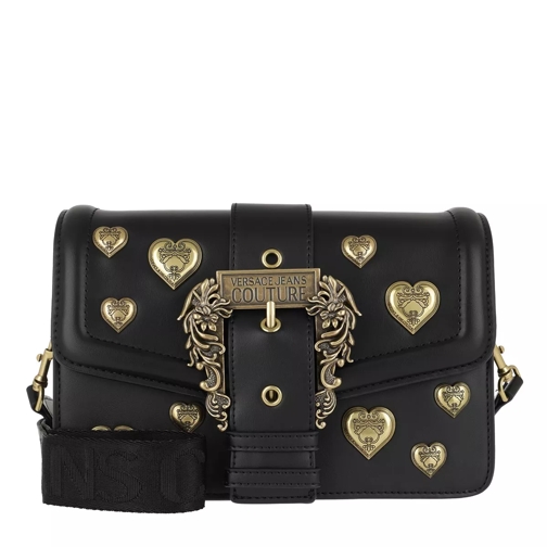 Versace Jeans Couture Gold Heart Sturds Crossbody Bag Black Sac à bandoulière