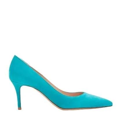 Gianvito Rossi Pumps & High Heels - Green Suede Pump - Gr. 39,5 (EU) - in Blau - für Damen