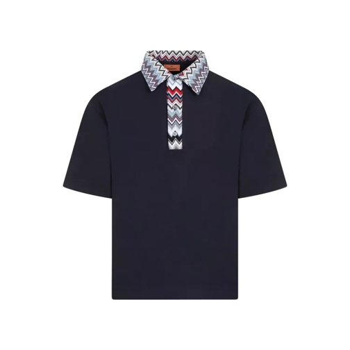 Missoni  Blue Navy Cotton Polo Blue