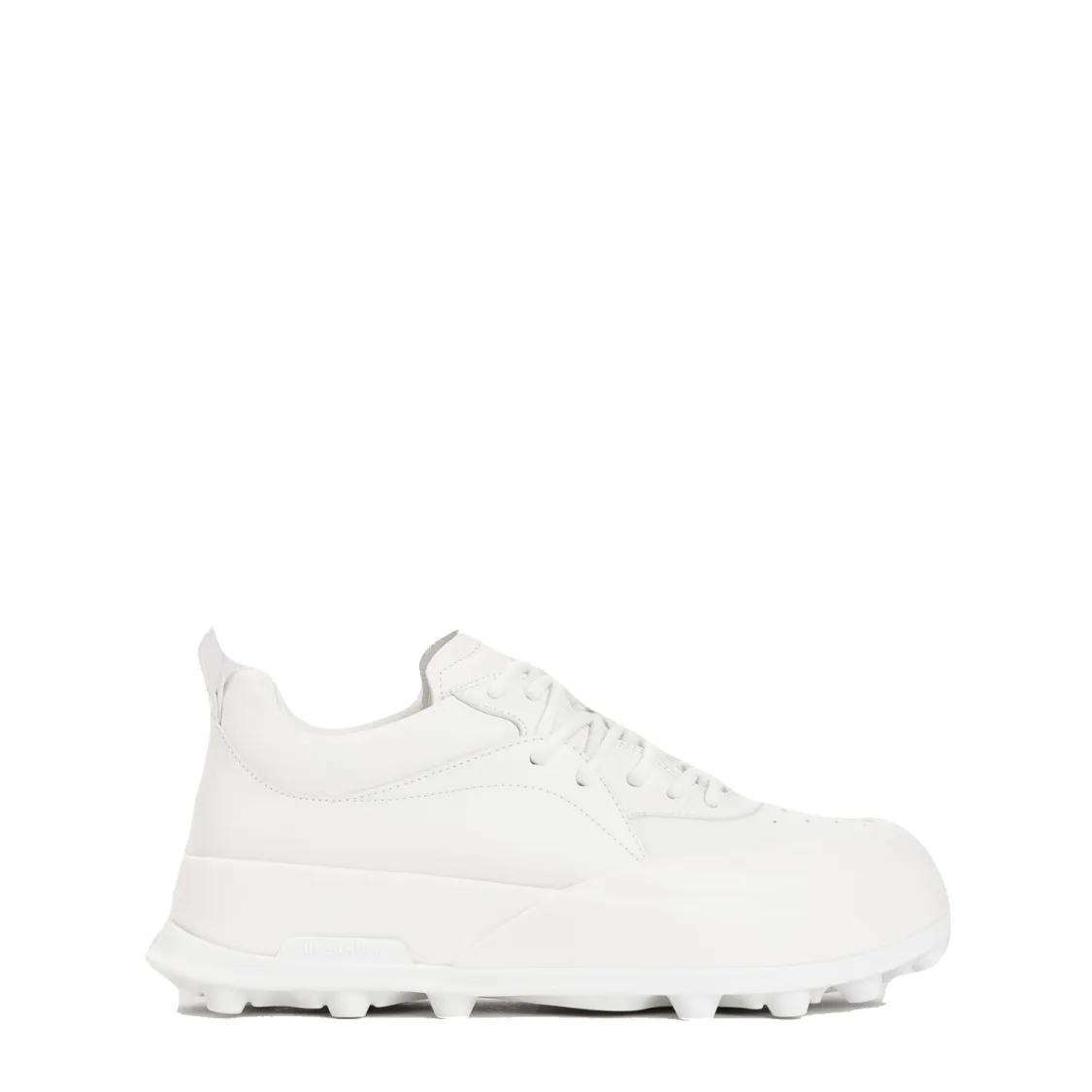 Thumbnail - Jil Sander Low-Top Sneaker - Porcelain White Leather Sneakers - Gr. 45 (EU) - in Weiß - für Damen