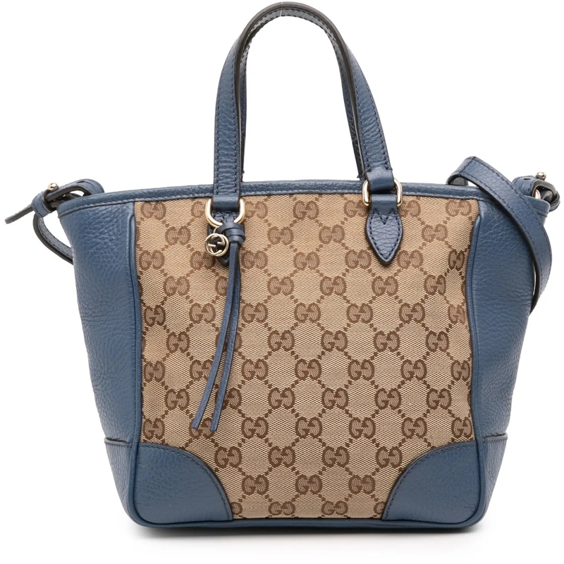 Gucci Schultertasche Small GG Canvas Bree Satchel braun