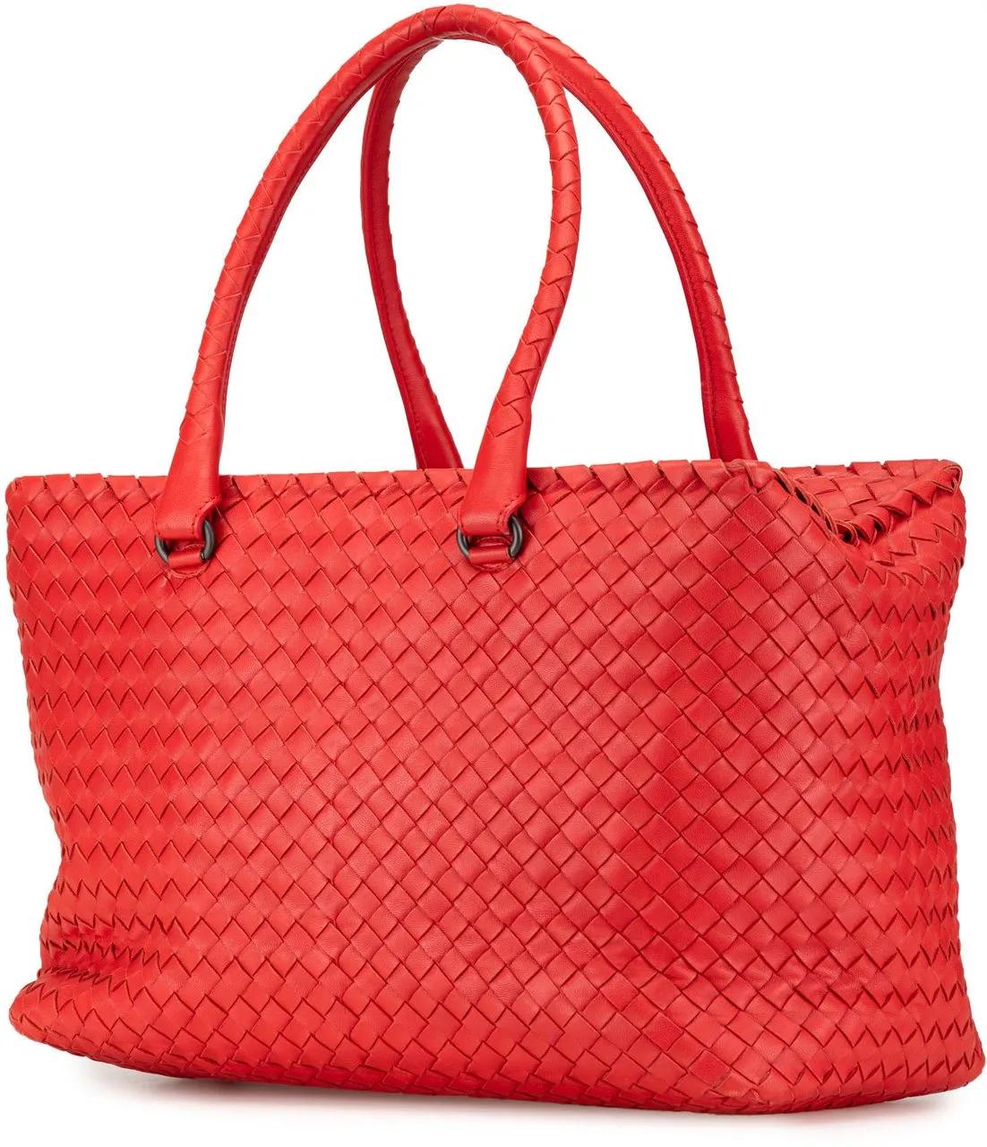 Thumbnail - Bottega Veneta Shopper - 2012-2024 Nappa Intrecciato Brick Tote - Gr. unisize - in Rot - für Damen