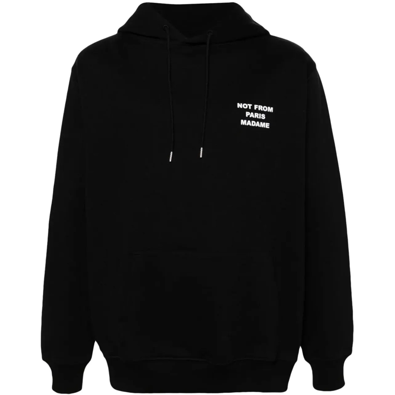 Drôle De Monsieur Hoodie le hoodie slogan divers Black