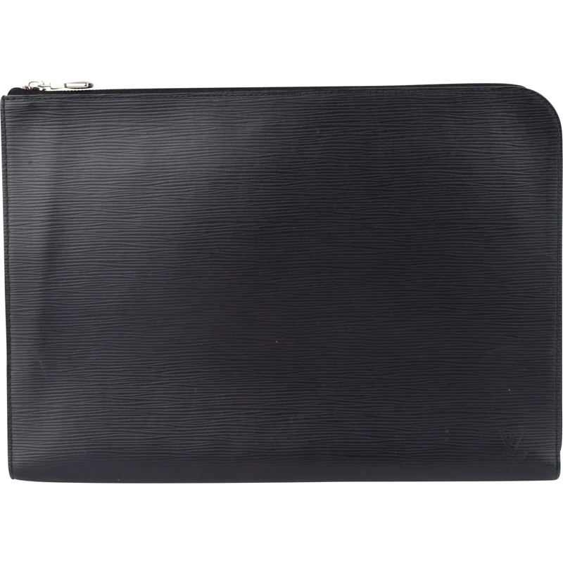 Louis Vuitton Tote Louis Vuitton Noir Epi Leather Laptop Clutch schwarz