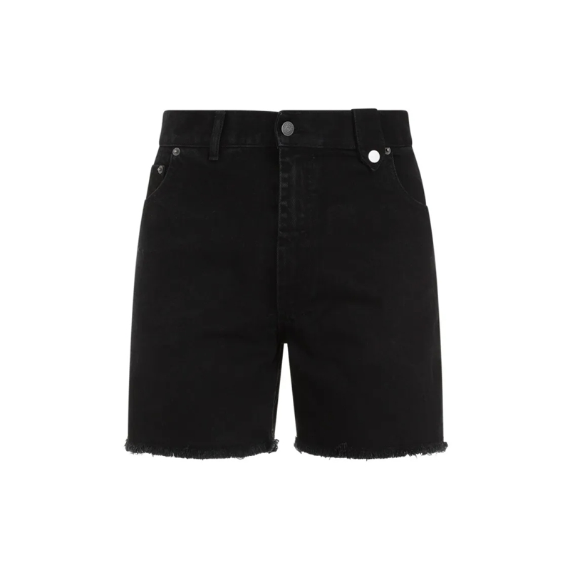 Egonlab Legere Shorts Black Stonewashed Cotton Denim Shorts Black