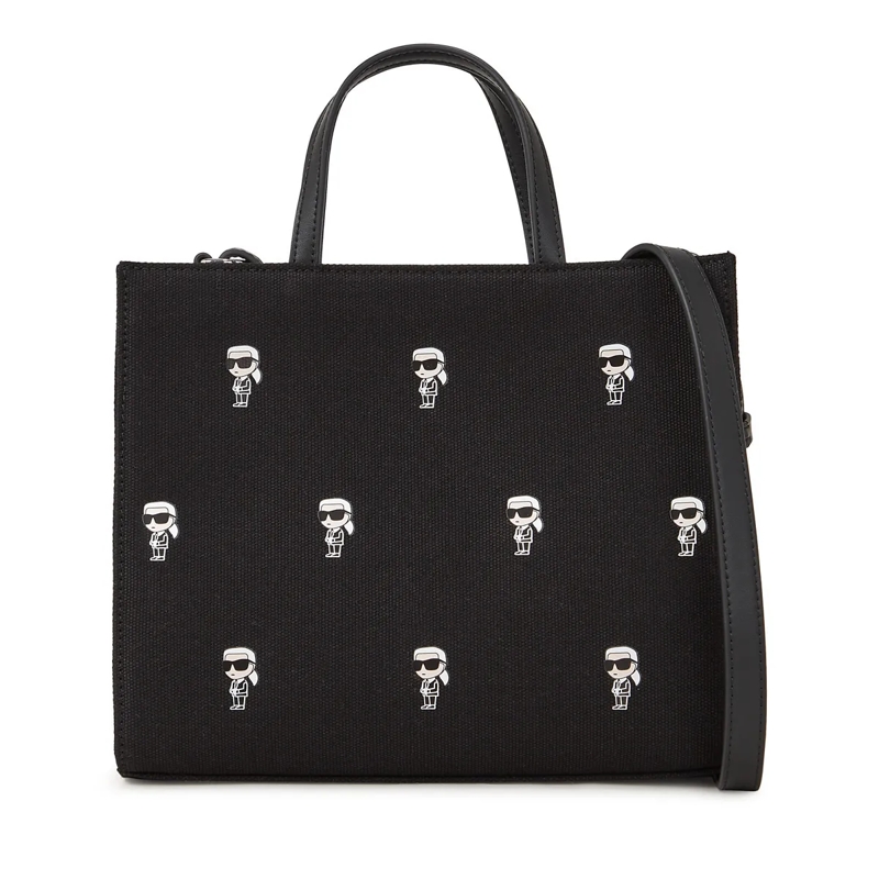 Karl Lagerfeld Shopper IKON Tote-Bag mit Allover-Druck schwarz