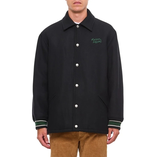 Maison Kitsune Bomberjacken Varsity Jacket Black