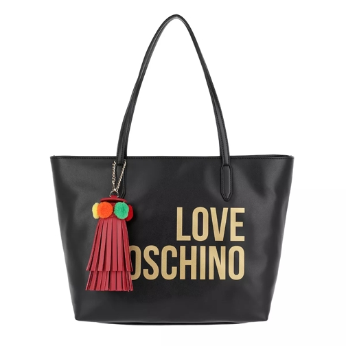 Love Moschino Shopping Bag Tassel Nero Borsa da shopping