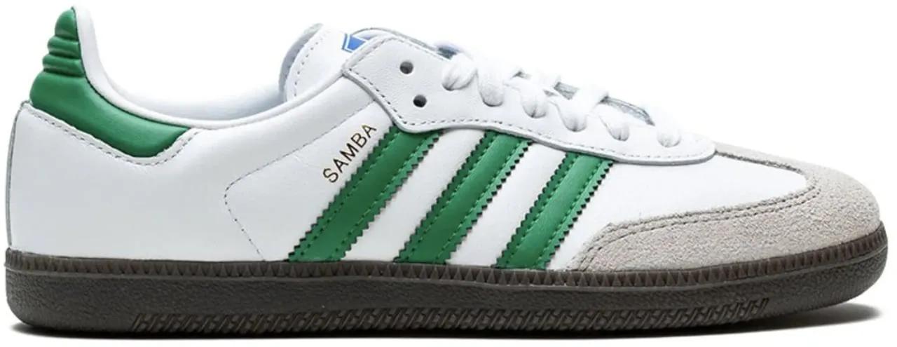 Adidas Low-Top Sneaker - Samba Og White Green - Gr. US_4_5 - in Weiß - für Herren