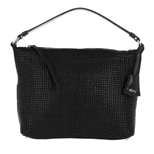 Abro Mini Eleonor Weave Black/Nickel Hobo Bag
