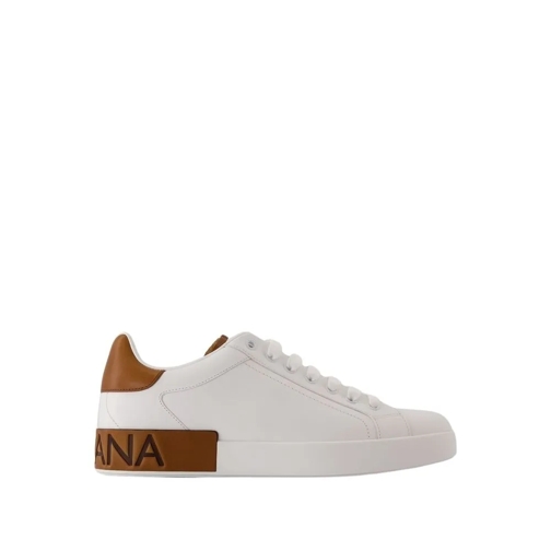 Dolce&Gabbana Low Top Sneakers - Leather - White White lage-top sneaker