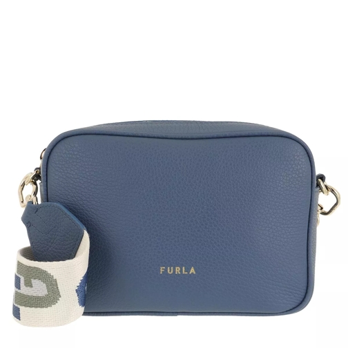Furla Furla Real Mini Camera Case Blu Denim Crossbody Bag