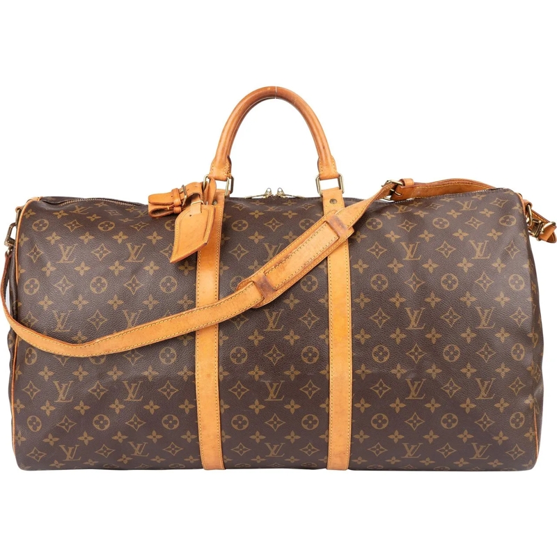 Louis Vuitton Tote Louis Vuitton Monogram Canvas Keepall 60 Bandoulie braun