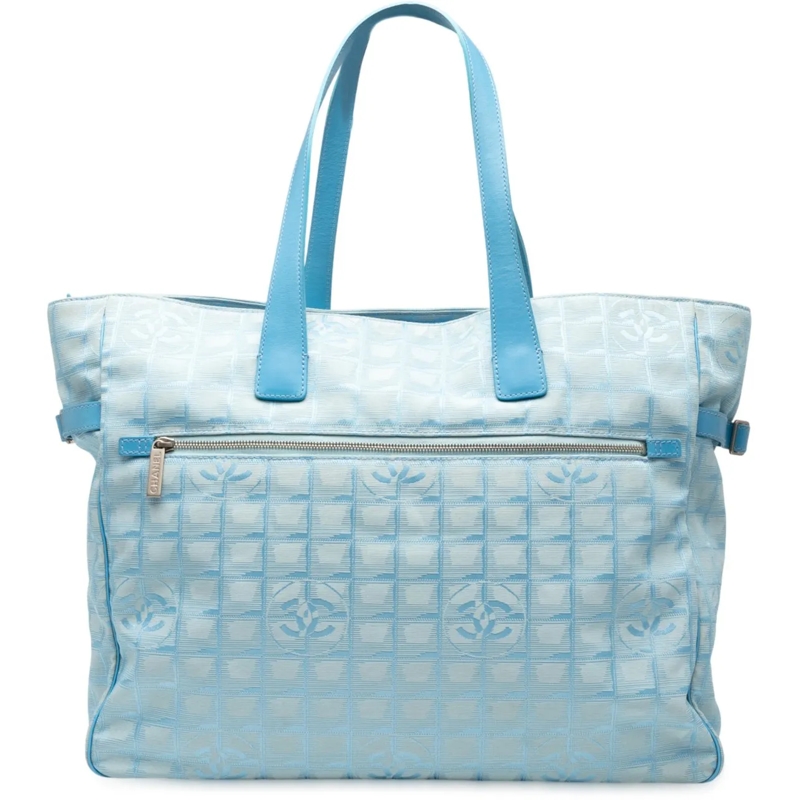 Chanel Shopper New Travel Line Nylon Tote blau