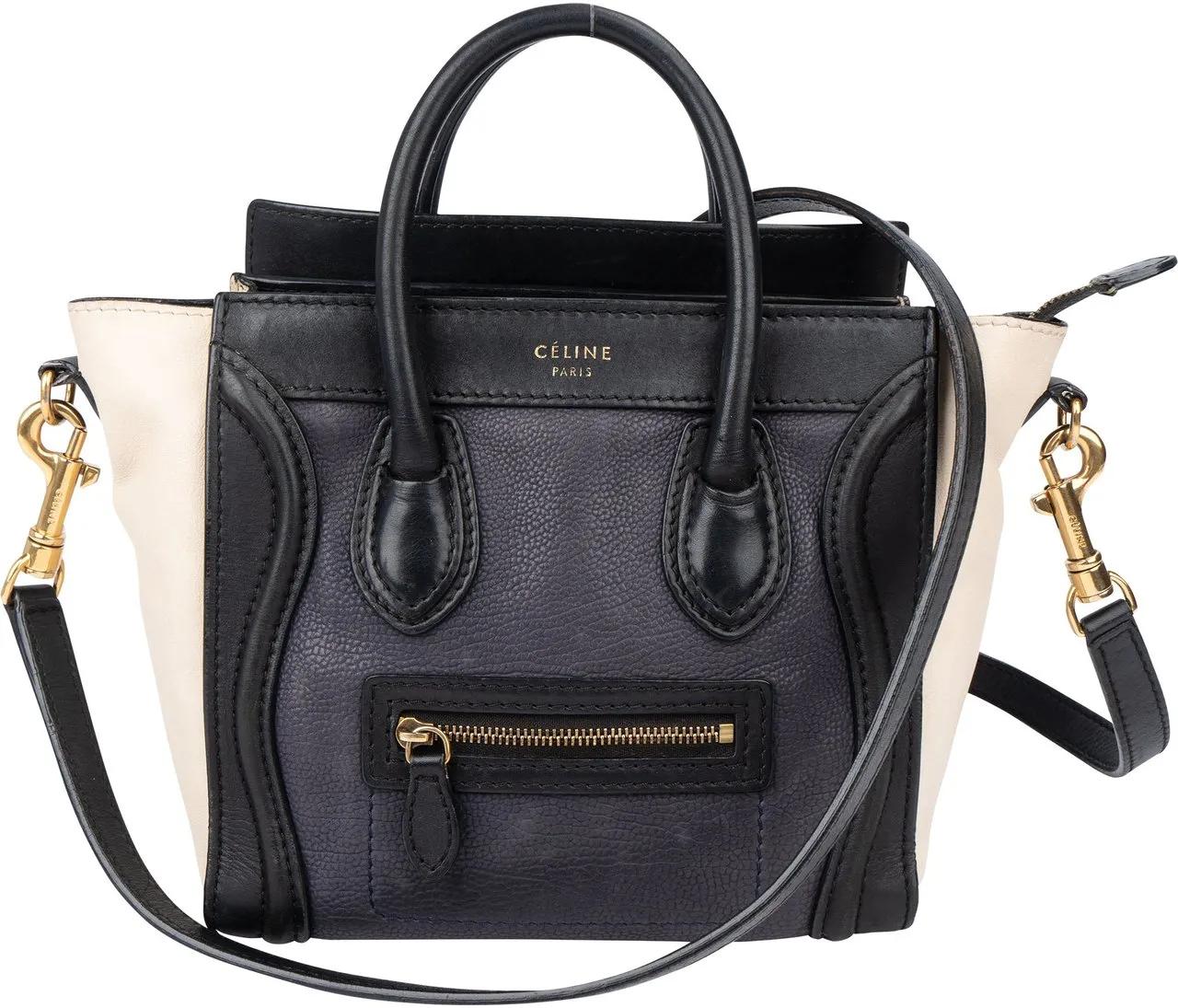 Celine Crossbody Bags - Celine Tricolor Leather Luggage Handbag - Gr. unisize - in Schwarz - für Damen