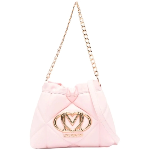 Love Moschino Fourre-tout Quilted crossbody bag with logo rose