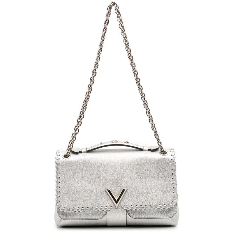 Louis Vuitton Schultertasche Metallic Cuir Plume Ecume Very Chain Bag silber