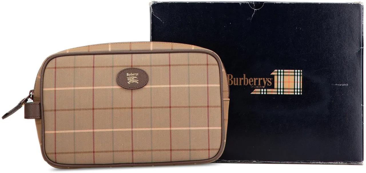Burberry Clutches 20th Vintage Check Canvas Clutch in bruin