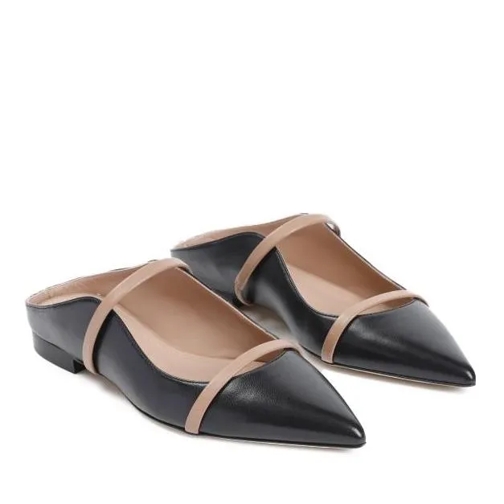 Malone Souliers Maureen Flat Black Nude Napa Leather Ballerinas Black Ballerinaskor