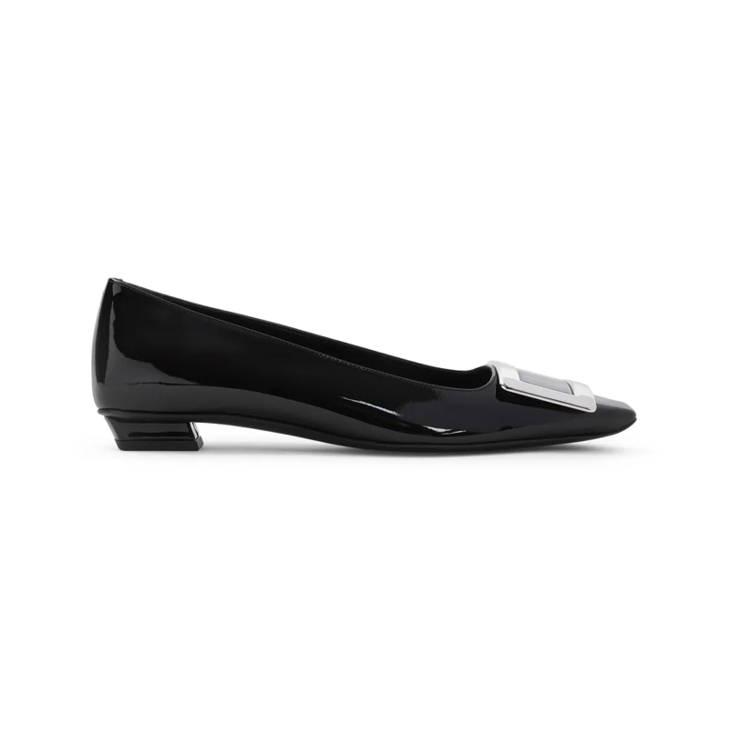 Roger Vivier Escarpins Patent Leather Pumps With Distinctive Buckle Detai Black