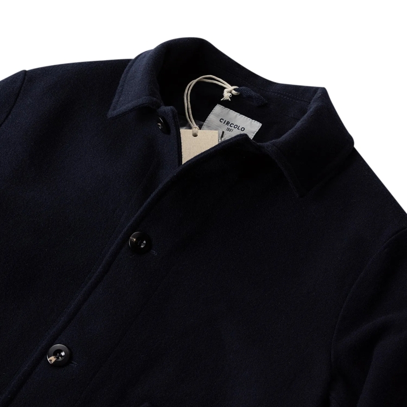 fashion veste Jacke aus Schurwoll-Mix dunkelblau(Image 3)