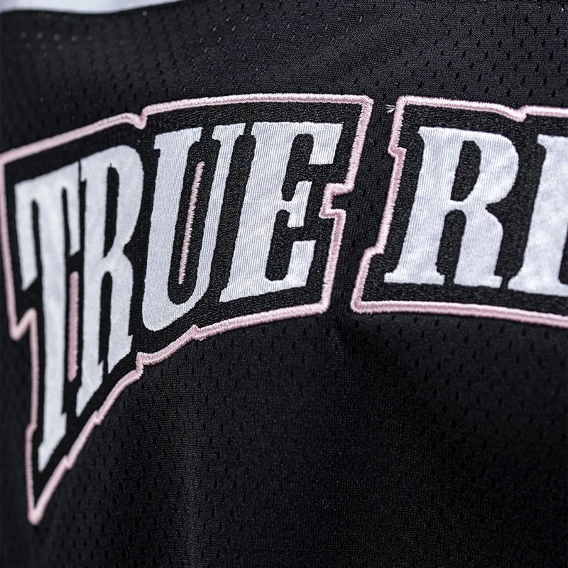 True Religion T-Shirt - Mesh-Jersey-Shirt- Lockerer Schnitt- Verküzte  bunt(Image 5)