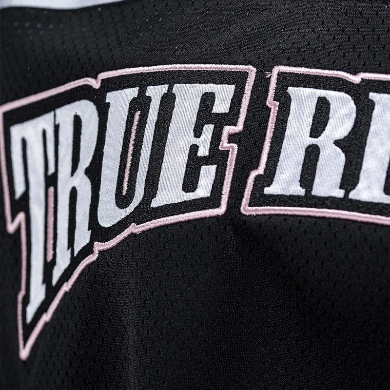 True Religion T-Shirt - Mesh-Jersey-Shirt- Lockerer Schnitt- Verküzte  bunt(Image 5)