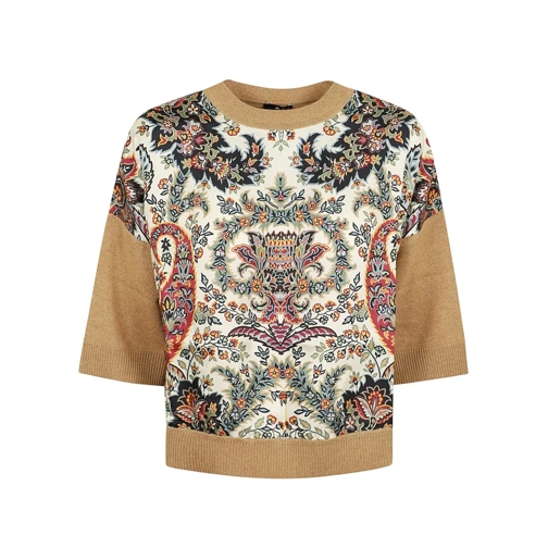 Etro Blusen Multicolor Wool And Silk Floral Print Top Multicolor