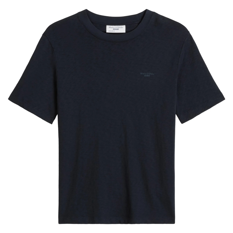 Marc O´Polo Hemd T-Shirt, SSL, Logo Print, Reg 1er Pack dunkel-blau