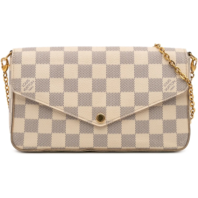Louis Vuitton Sac à bandoulière Damier Azur Pochette Felicie weiß