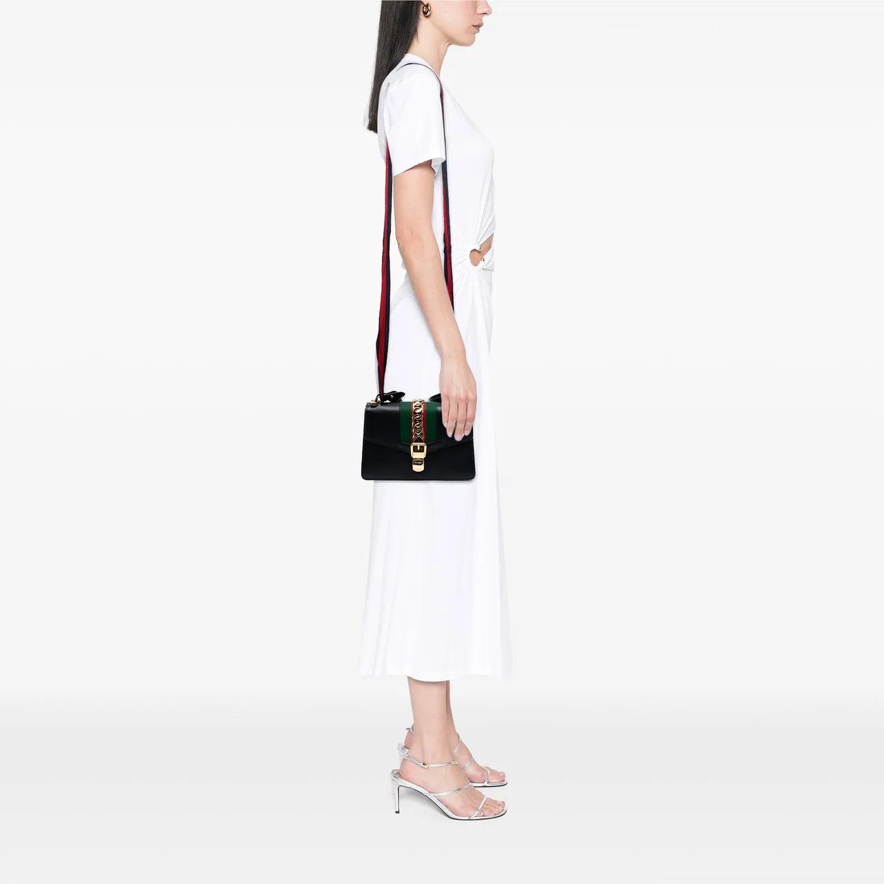 Thumbnail - Gucci Hobo Bags - Small Leather Sylvie Satchel - Gr. unisize - in Schwarz - für Damen