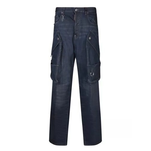 Dsquared2 Wide Fit Cotton Jeans Blue 