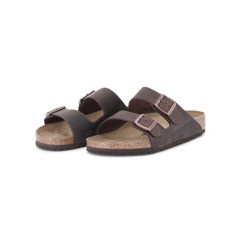 Birkenstock Chaussures à lacets Sandale Arizona Oiled Leather Dunkelbraun