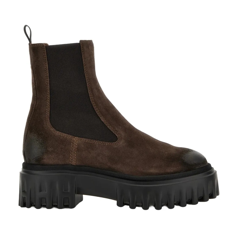 Hogan Stiefel H700 Chelsea Boots With Calfskin Brown