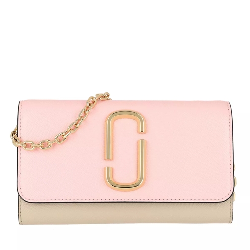 Marc Jacobs Snapshot Wallet On Chain Leather Blush/Multi Wallet On A Chain