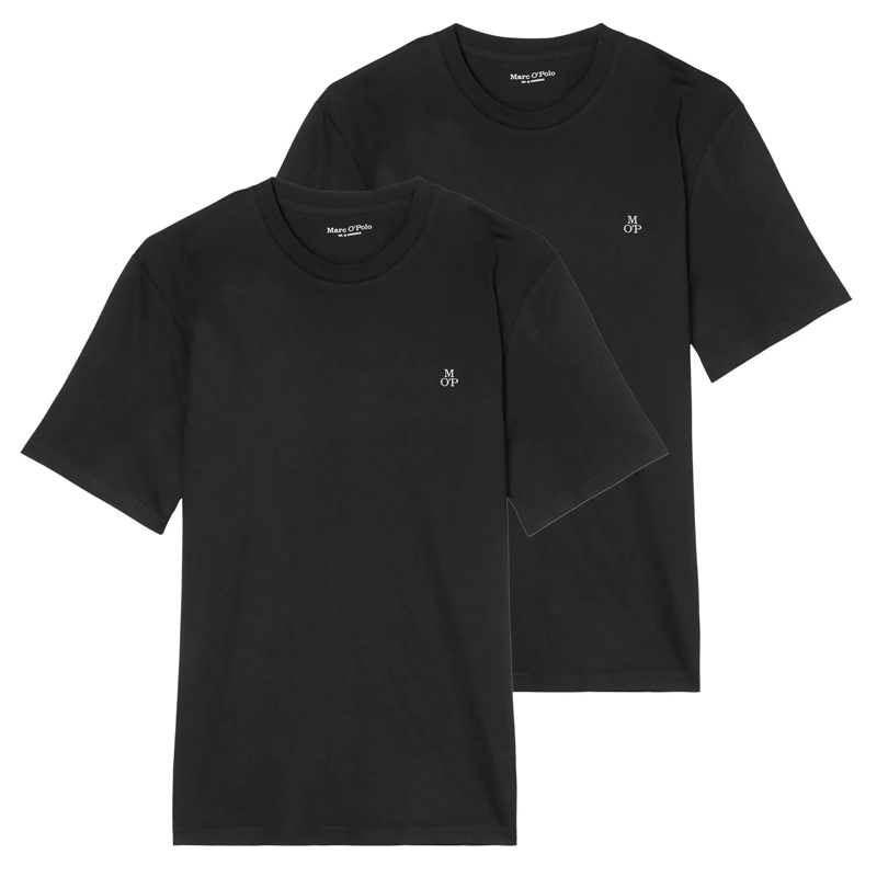 Marc O´Polo Hemd Small-Logo 2er Pack schwarz