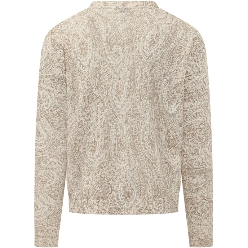 Etro  Maglia Girocollo con Motivo Paisley beige(Image 2)