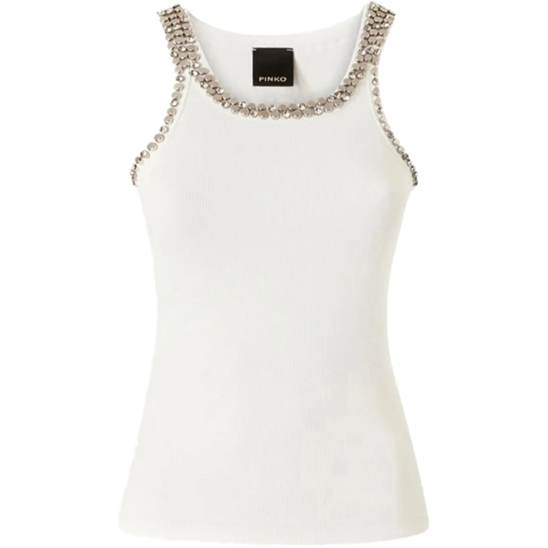 Pinko T-shirt Tops White weiß