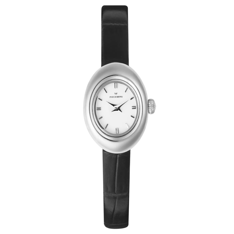 Mockberg Montre à quartz Belle Oval Petite Uhr Silber
