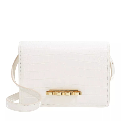 Alexander McQueen The Four Ring Crossbody Bag Leather White Sac à bandoulière
