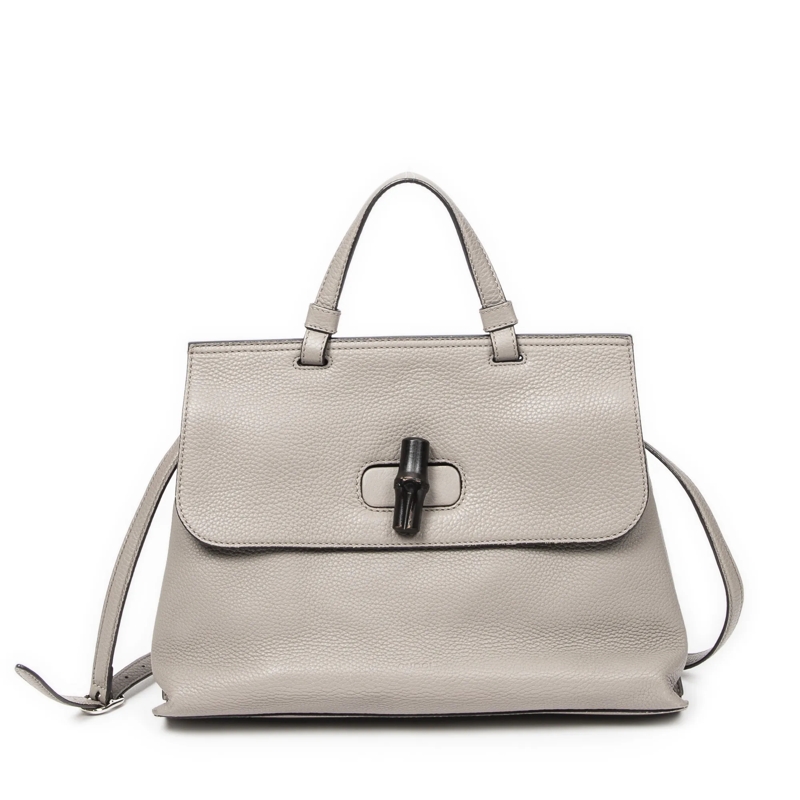 Gucci Satchel Bamboo Daily Top Handle grau