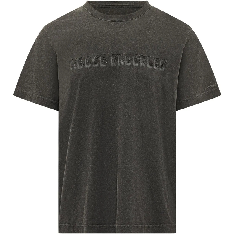 Moose Knuckles T-Shirt T-shirt con Logo in Rilievo dunkelgrau