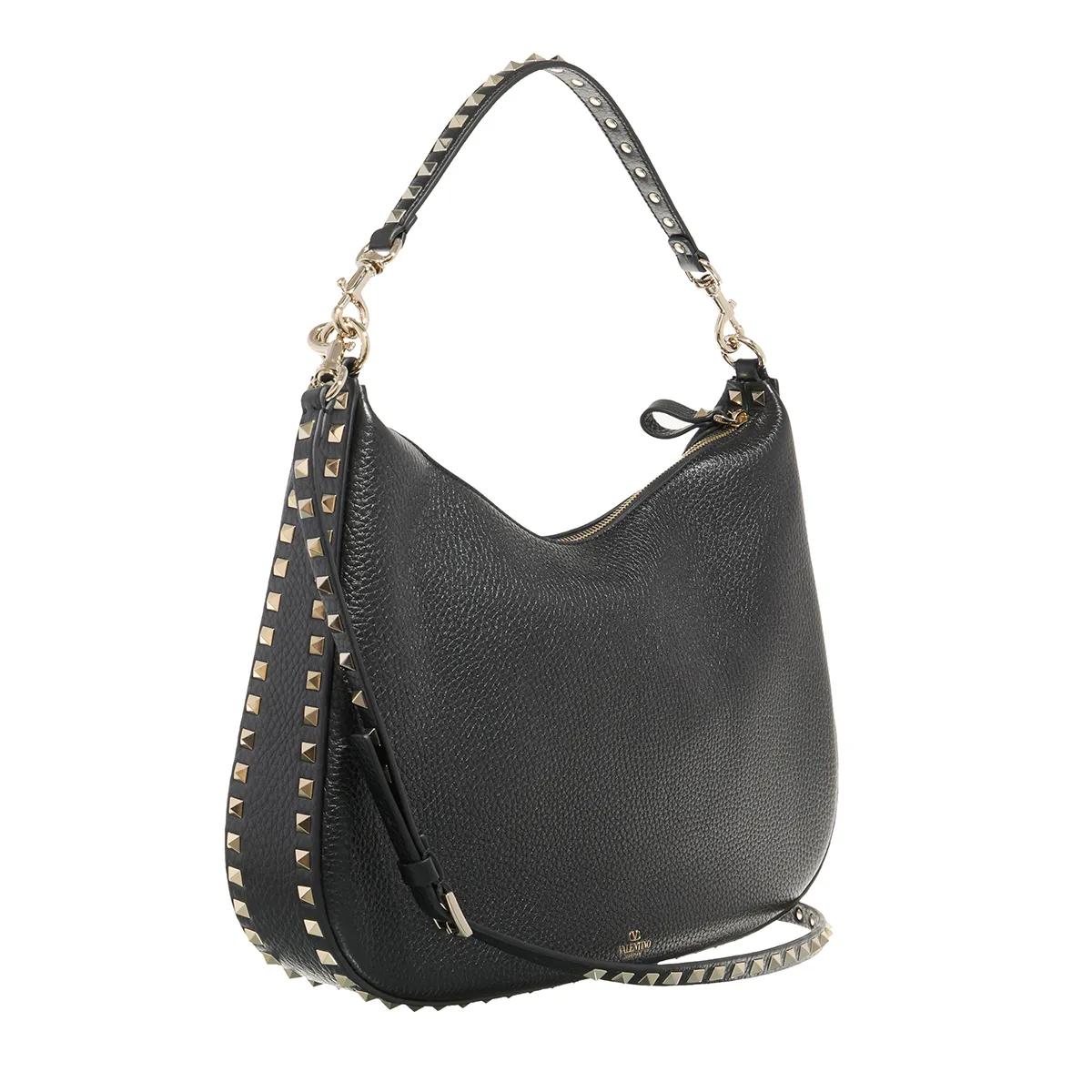 Valentino Garavani Crossbody bags Rockstud Hobo Bag in zwart